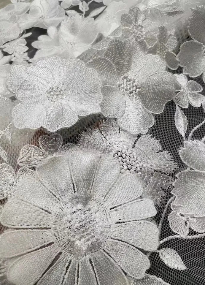 Carnation lace fabric