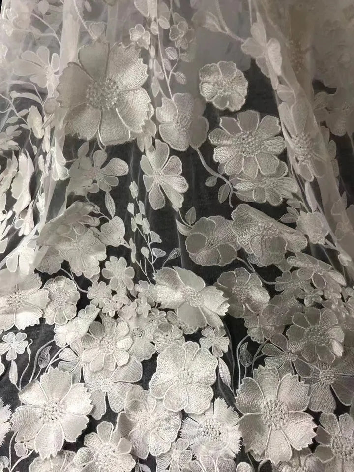 Carnation lace fabric