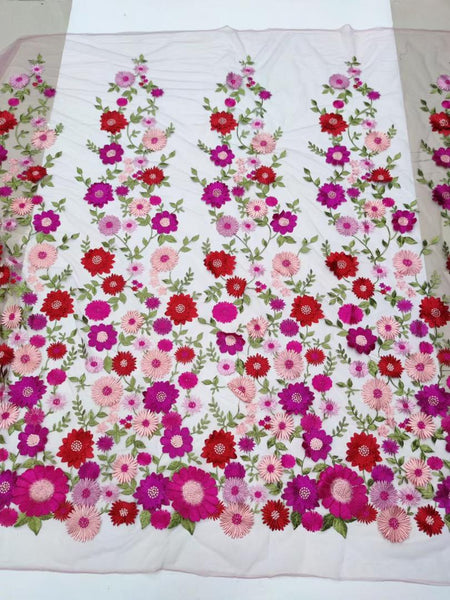 Carnation lace fabric