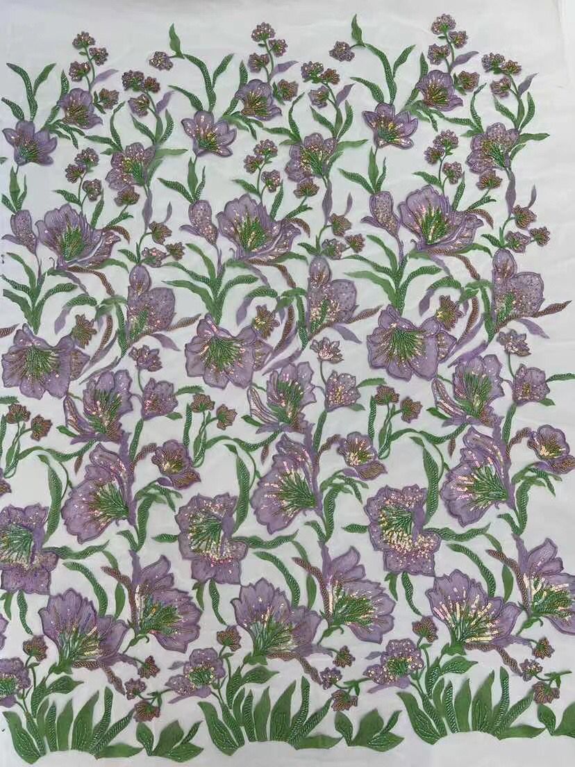 Itza Beaded Lace fabric