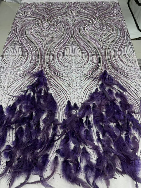 Cupra Feathered Lace Fabric