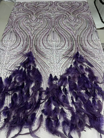 Cupra Feathered Lace Fabric