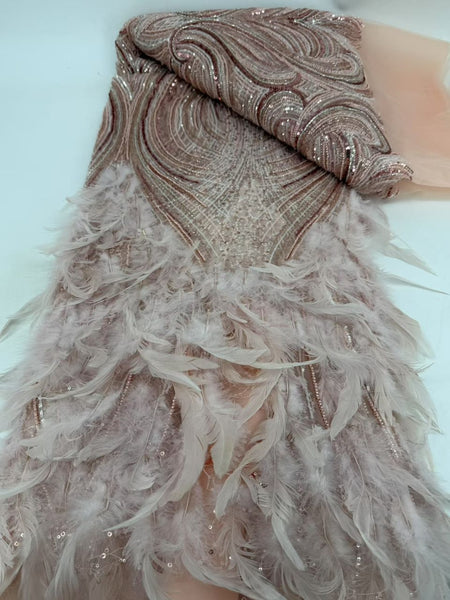 Cupra Feathered Lace Fabric