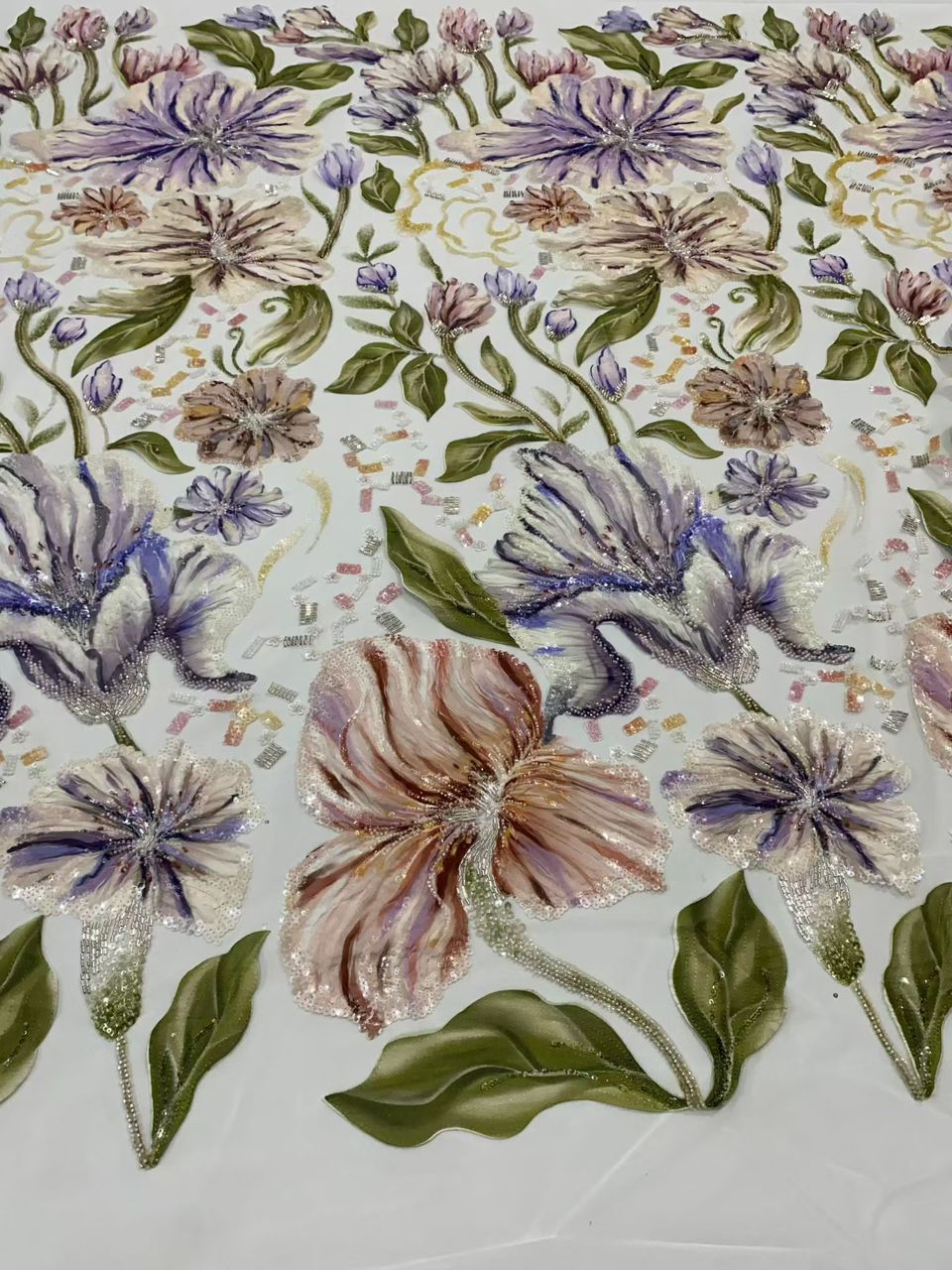 Civen Beaded Lace Fabric