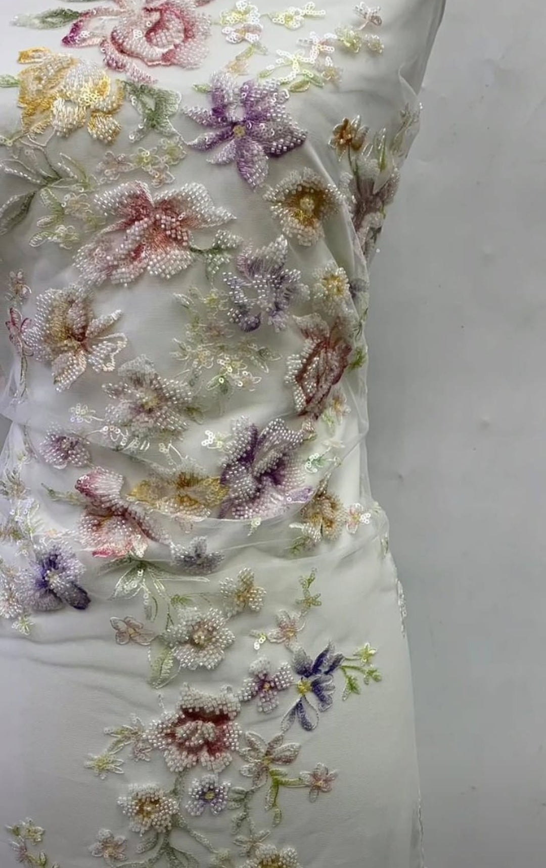 Jean Beaded Lace Fabric