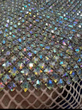 Teardrop crystal lace fabric (custom)