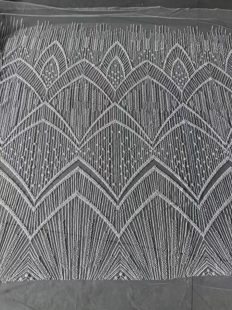 Ether Beaded Lace Fabric - Crown