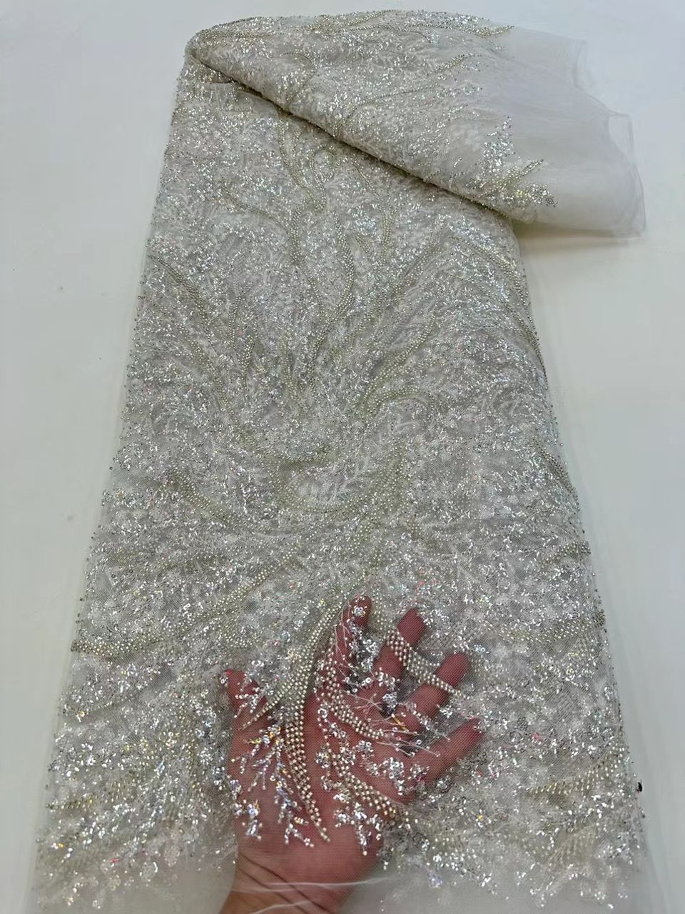 Seraph Beaded Lace Fabric