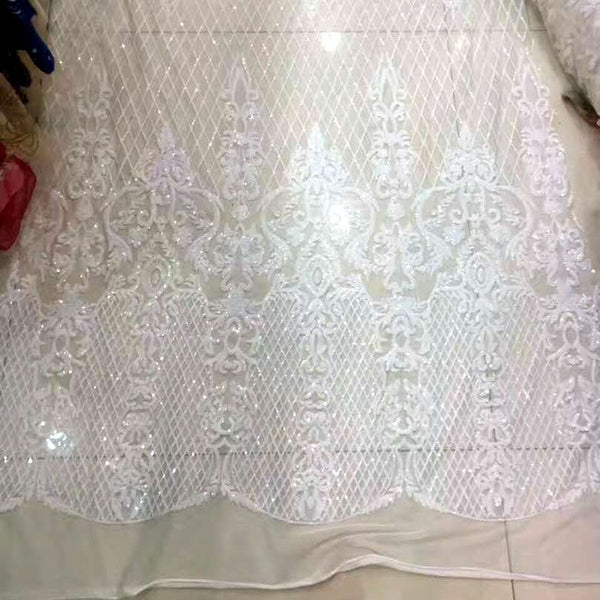Exodus sequin fabric (snow