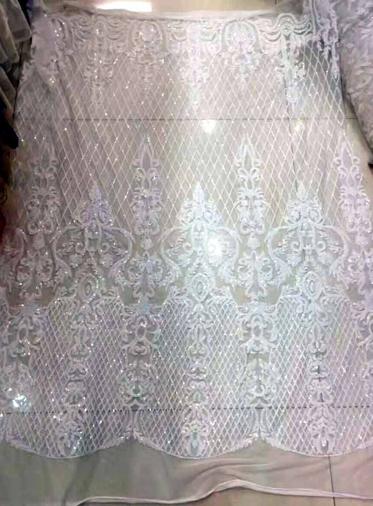 Exodus sequin fabric (snow