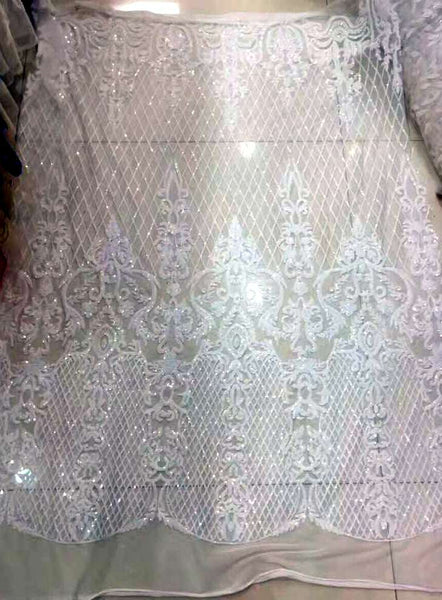 Exodus sequin fabric (snow