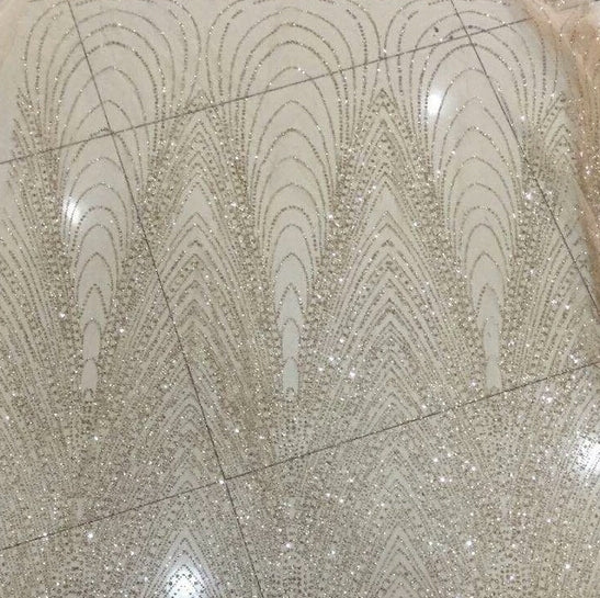 Gold Ripple Glitter Fabric