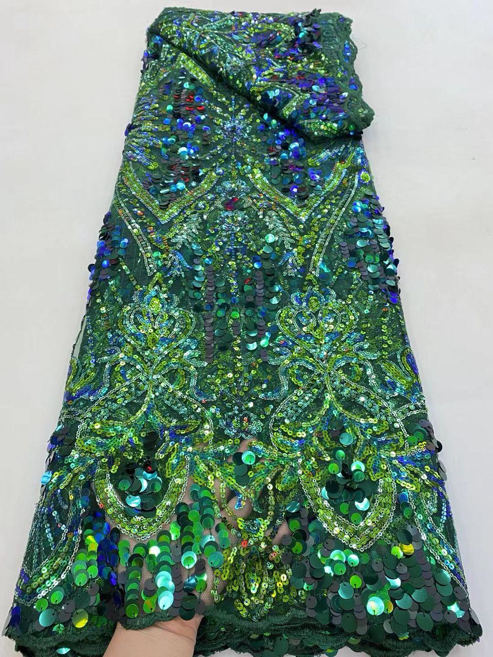 Sage Sequin Fabric