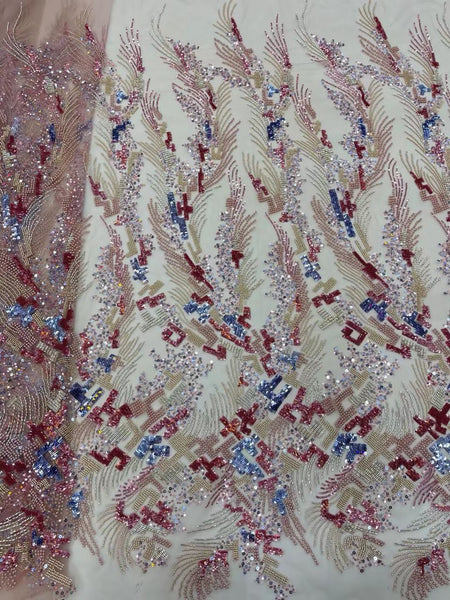Maze beaded fabric
