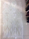Dragonscale Sequin Fabric SNOW