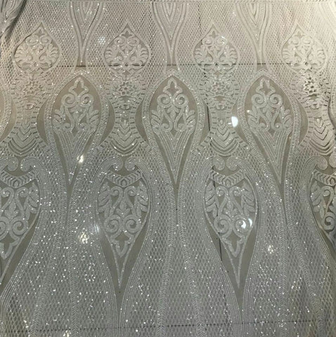 Mimir Sequin Fabric (SNOW)