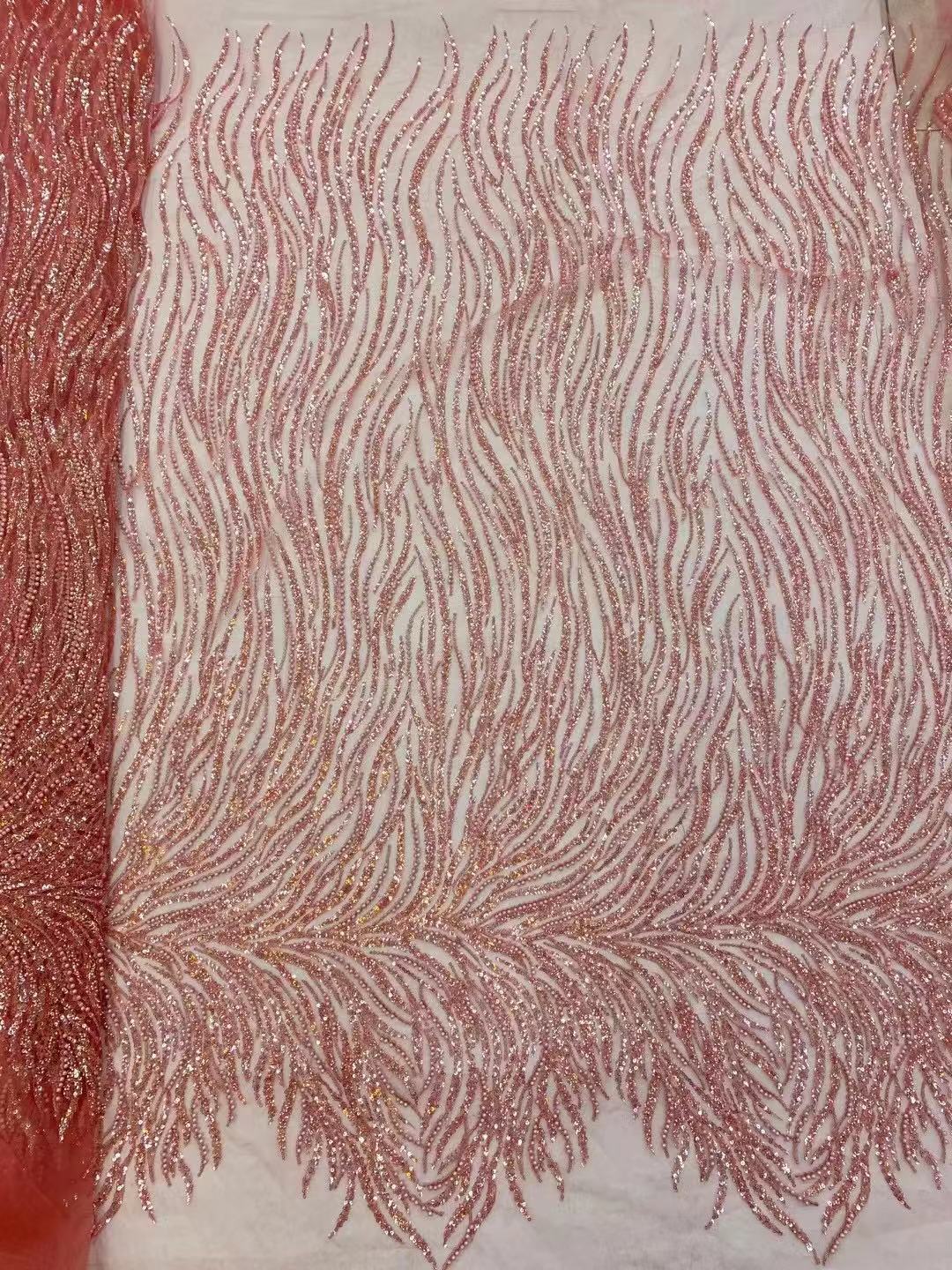 Carmine Lace Fabric