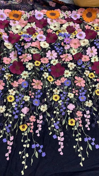 Carnation lace fabric